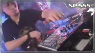 Dj Kentaro from Japan was one of the first dj's to use the SP-404, in this pic he is using the SP-555, he is simply crazy at what he does on those turntables.